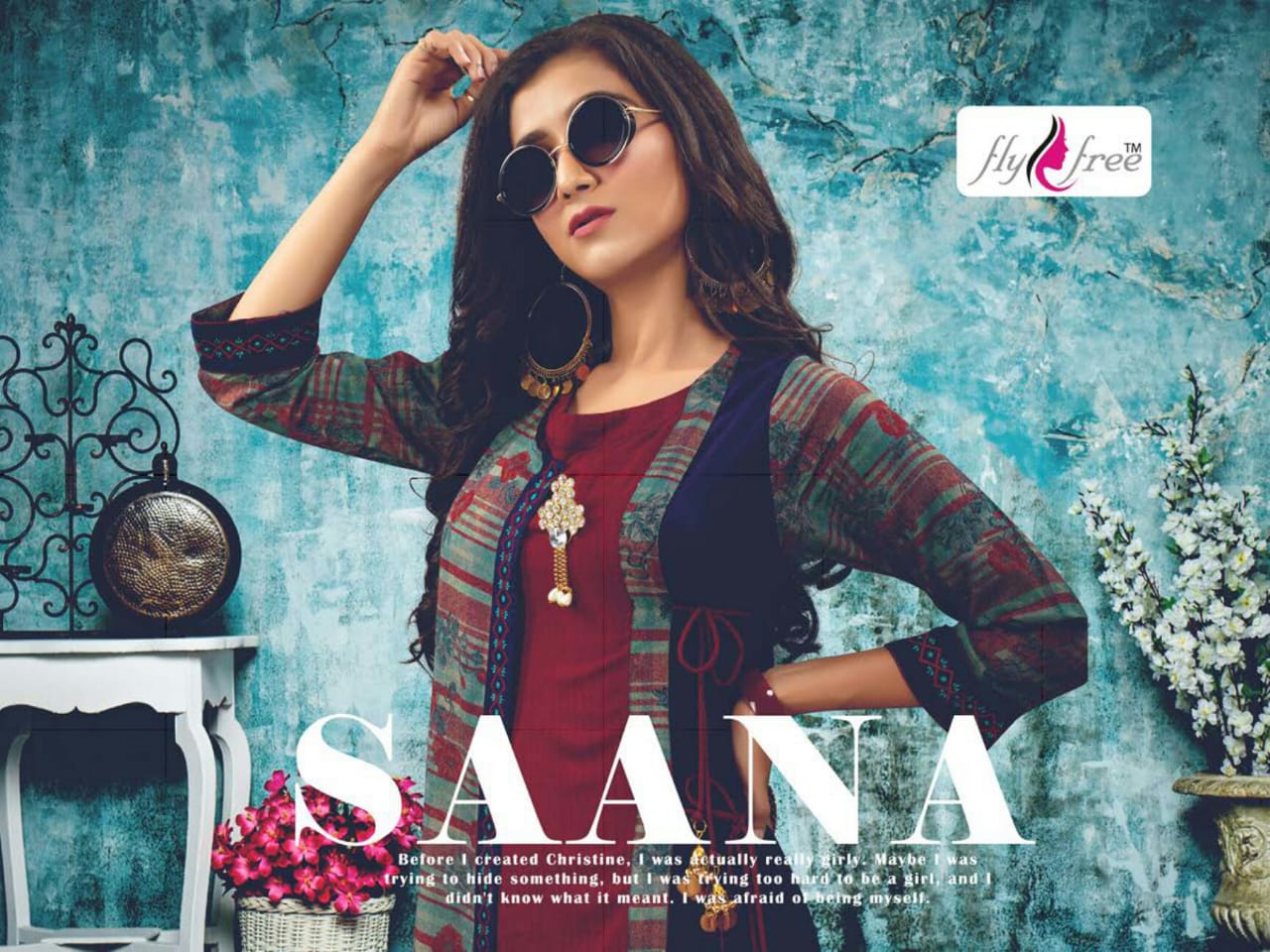 Fly Free Present Saana Silk Printed Long Gown Collection Kurti Designs