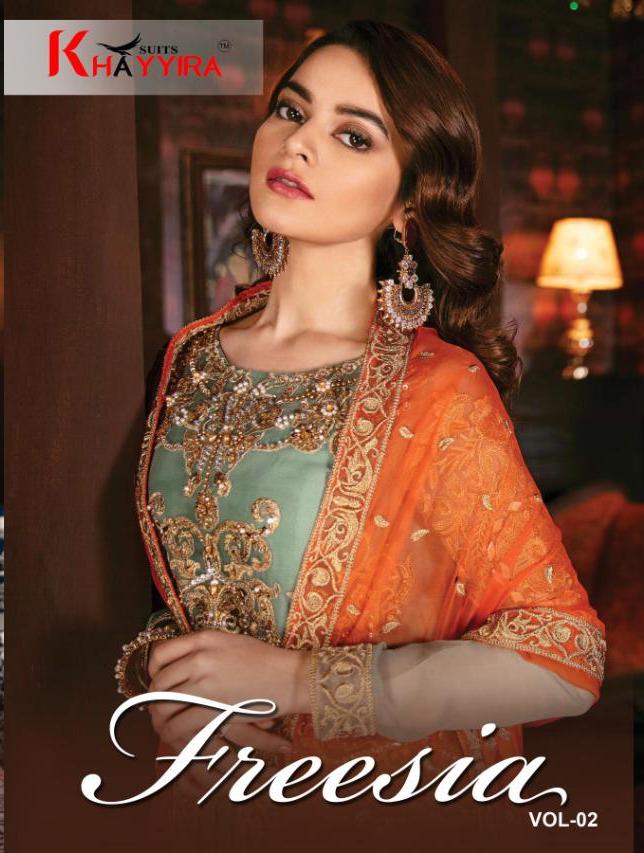 Khayyira Suits Freesia Vol 2 Georgette Embroidery Pakistani Salwar Suit