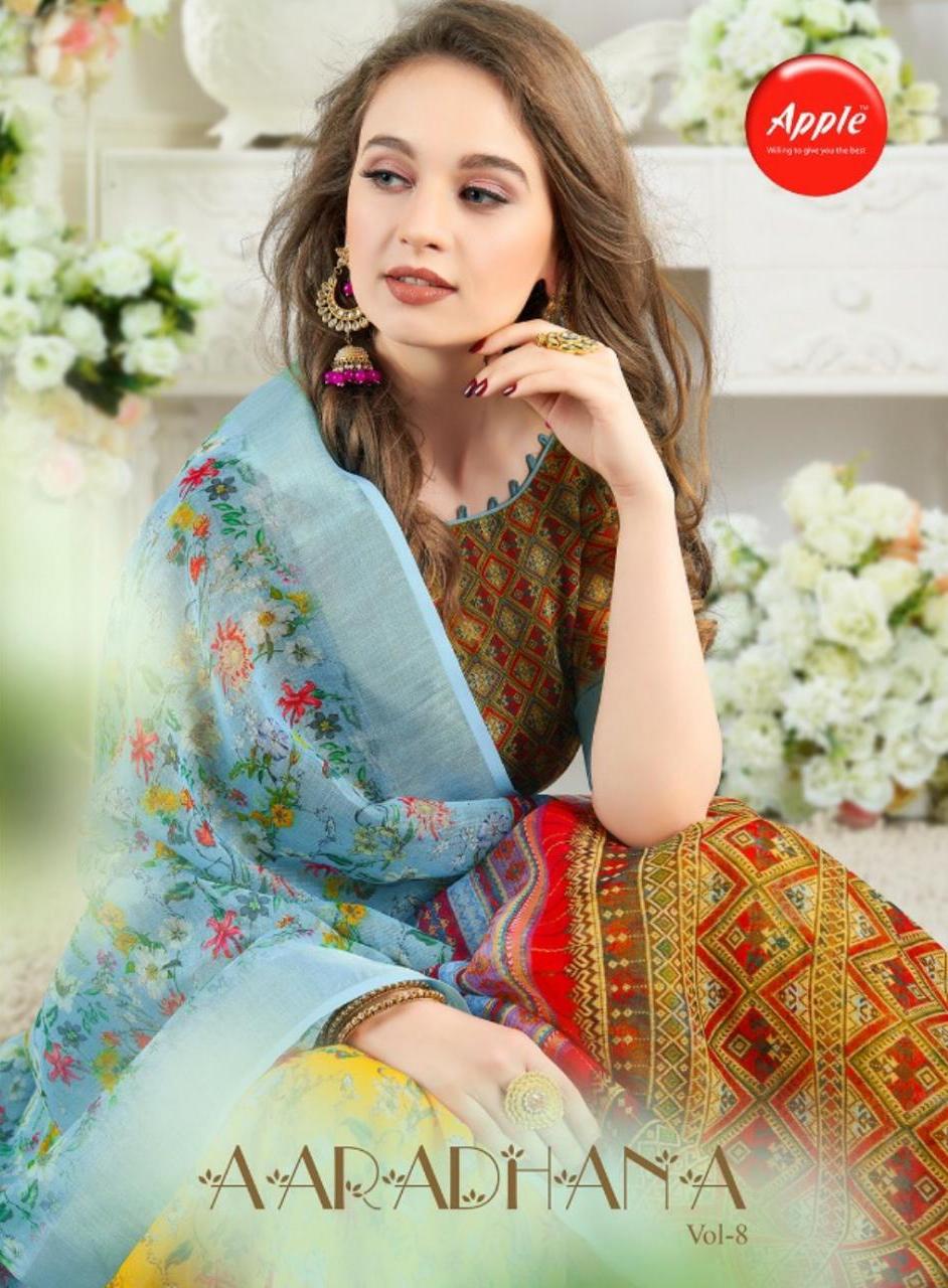 Apple Aaradhana Vol 8 Linen Digital Printed Saree Buy Best Price Surat