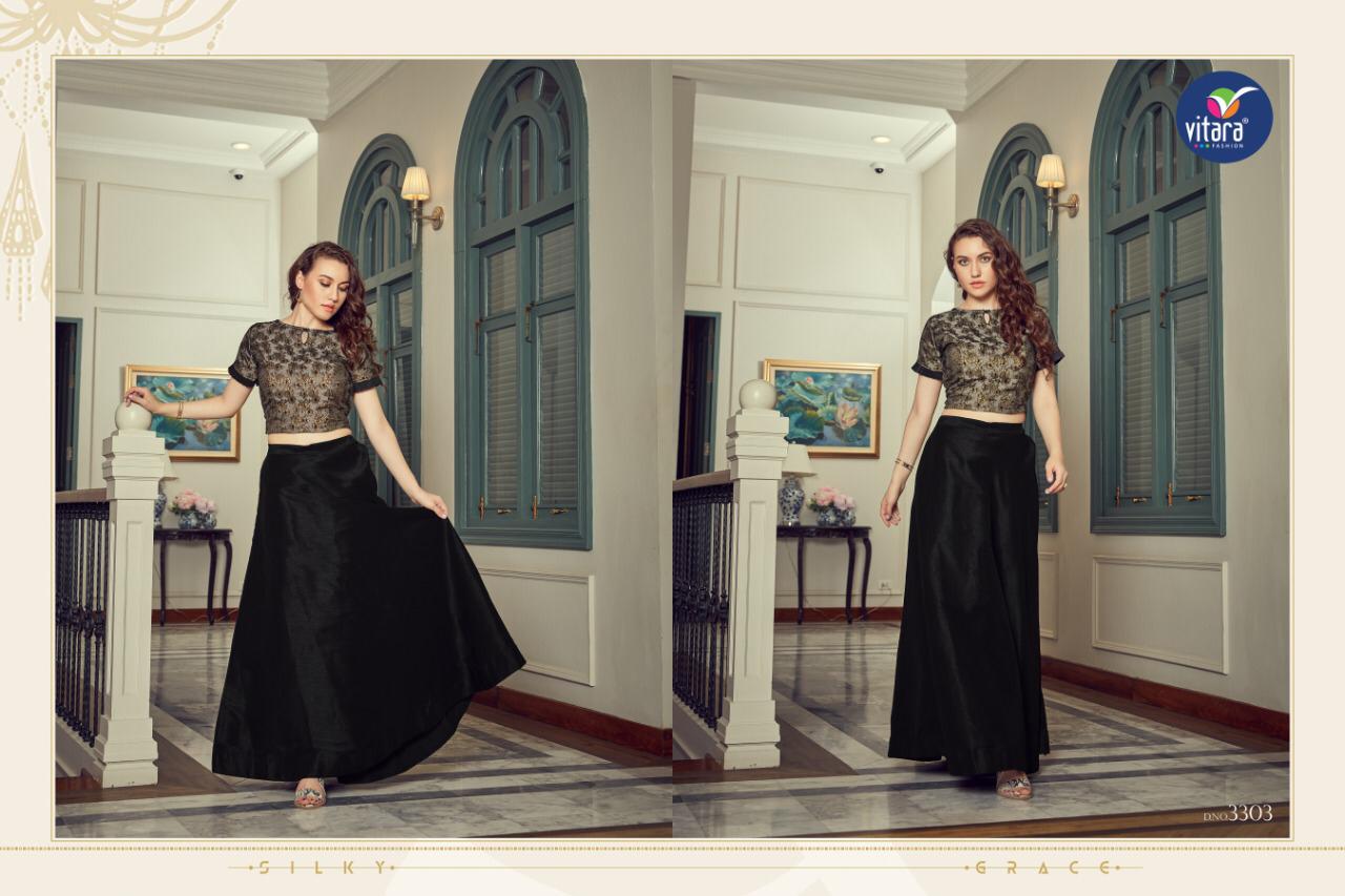 Vitara Magic Vol 3 Imported Top With Silk Skirt Collection