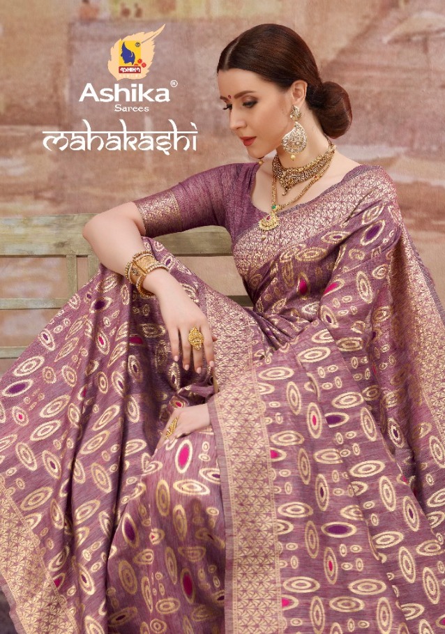 Ashika Present Mahakashi Cotton With Zari Meena Work Saree Concept