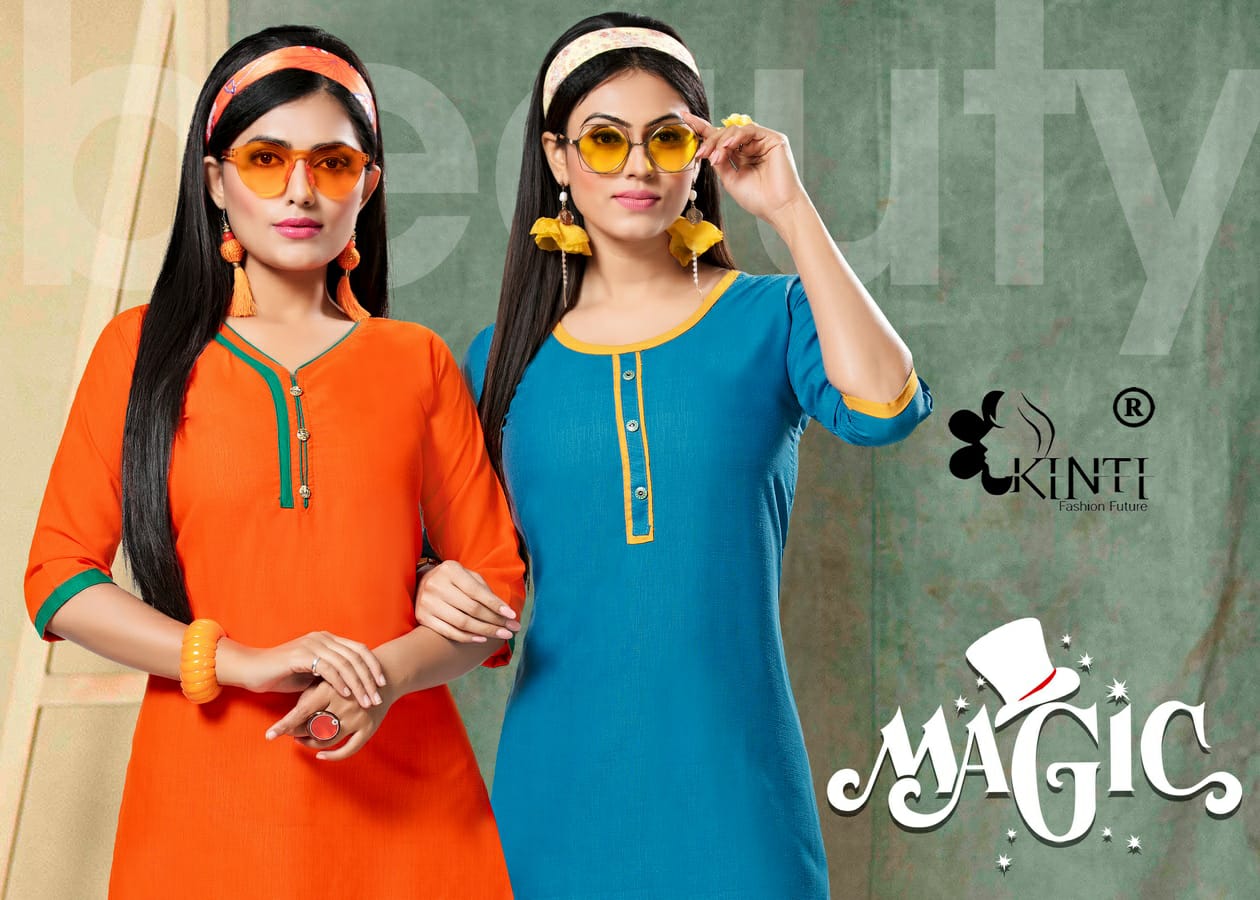 Magic By Kinti Slub Silk Formal Wear Kurti With Cheap And Best Rate