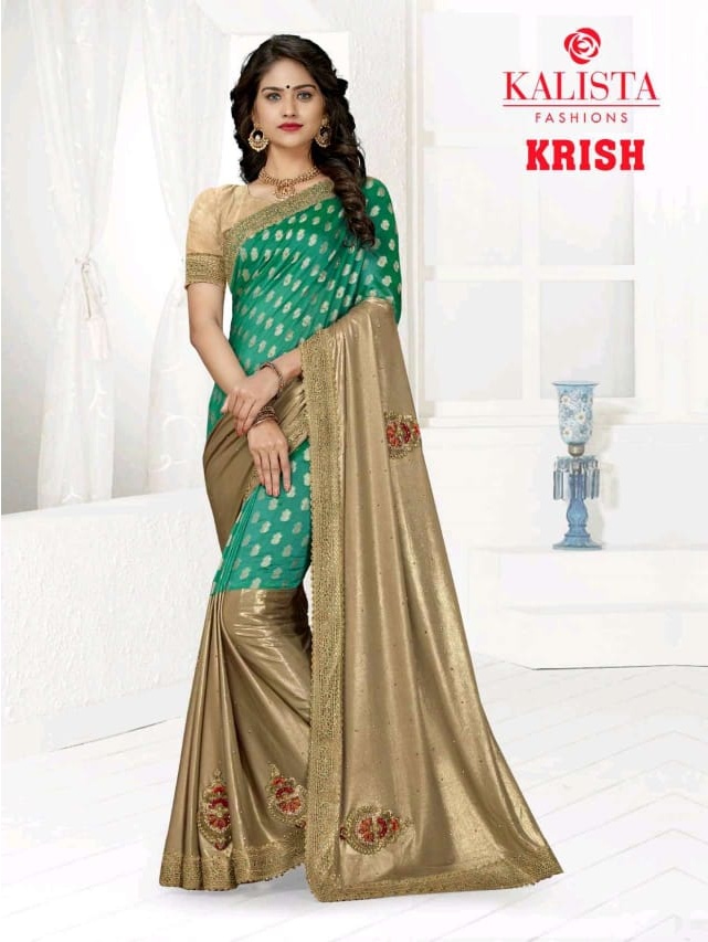 Kalista Fashion Krish Georgette Designer Fancy Saree Collection