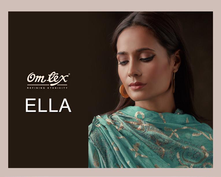 Omtex Present Ella Pure Banarasi Jecquard Ethnic Wear Dress Collection Designs