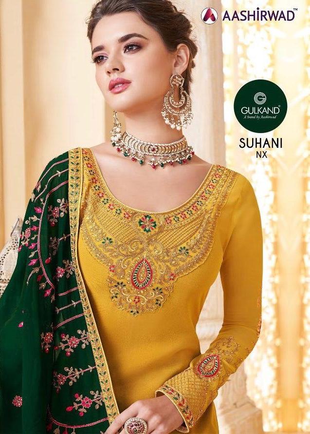 Suhani Nx By Aashirwad Georgette Heavy Embroidery Palazzo Style Salwar Kameez