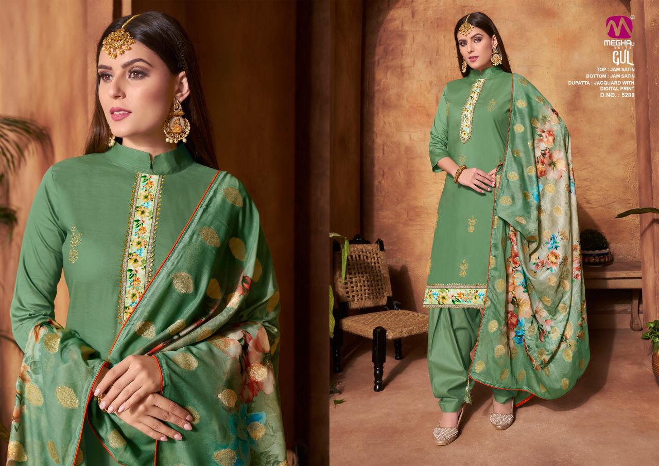 Meghali Suit Gul Jam Satin Looking Fancy Salwar Suits Collection