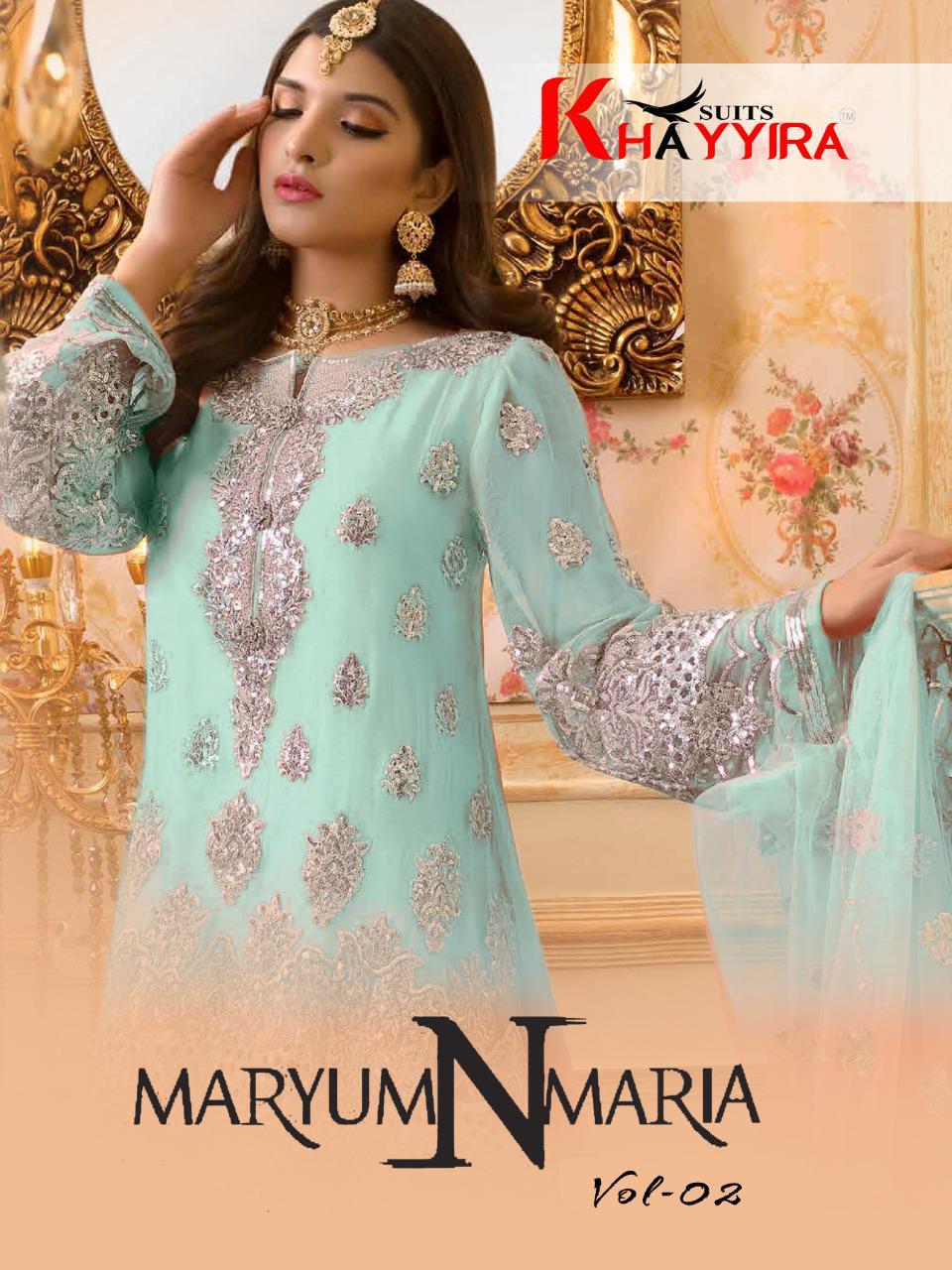 Khayyira Suits Maryum N Maria Vol 2 Mono Net Embroidery Pakistani Salwar Suit