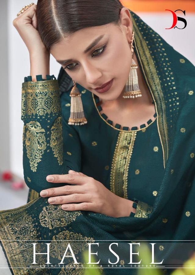 Haesel By Deepsy Viscose Silk Jacquard Designer Suit Designs