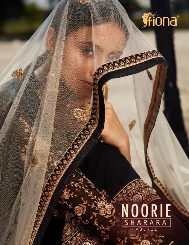 Noorie Sharara Vol 11 By Fiona Satin Georgette Pakistani Suits And Sharara Designs