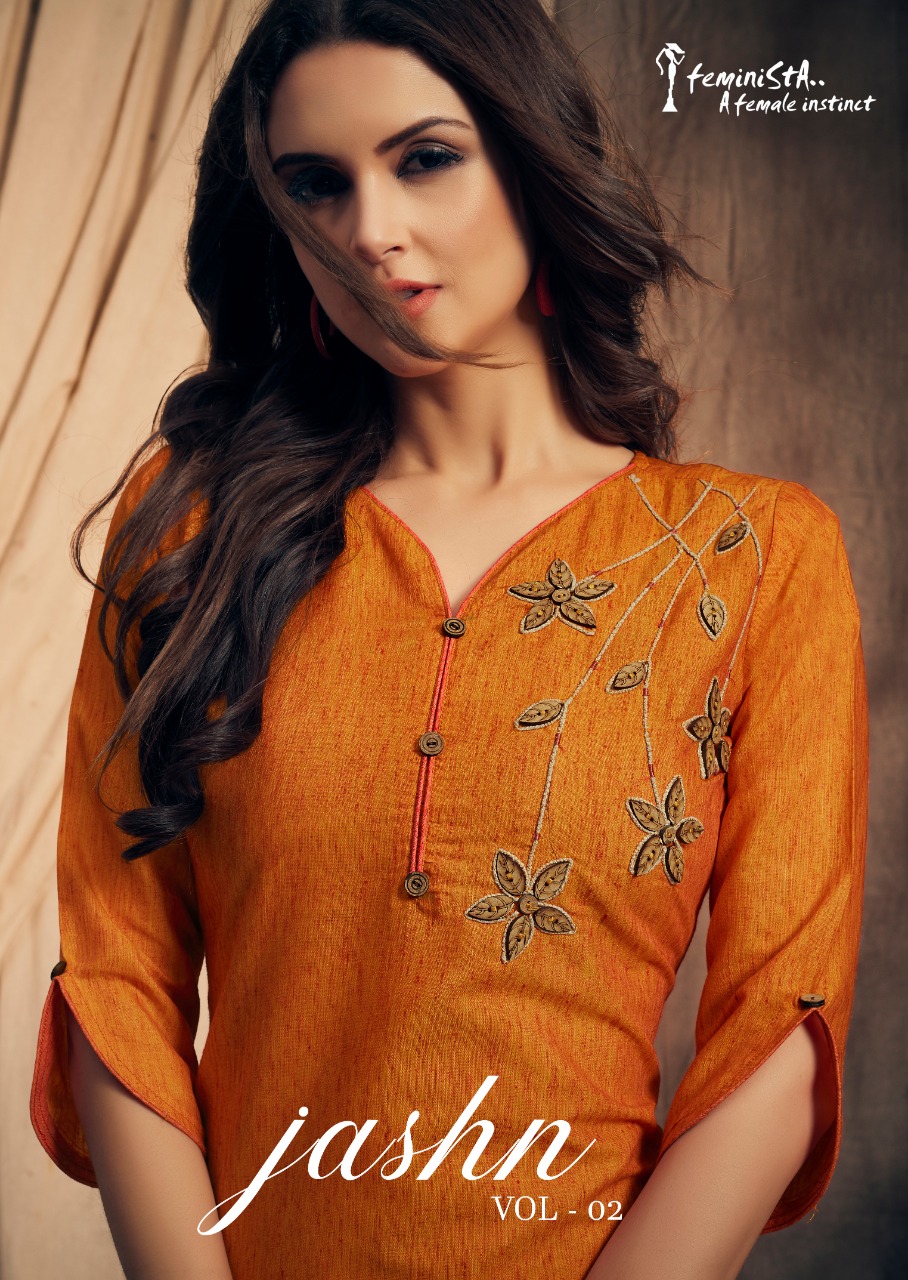 Feminista Jashn Vol 2 Cotton Handloom Designer Kurti Designs