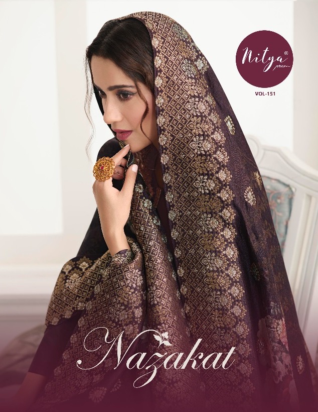 Lt Nitya Vol 151 By Nazakat Pure Upada With Embroidery Salwar Kameez