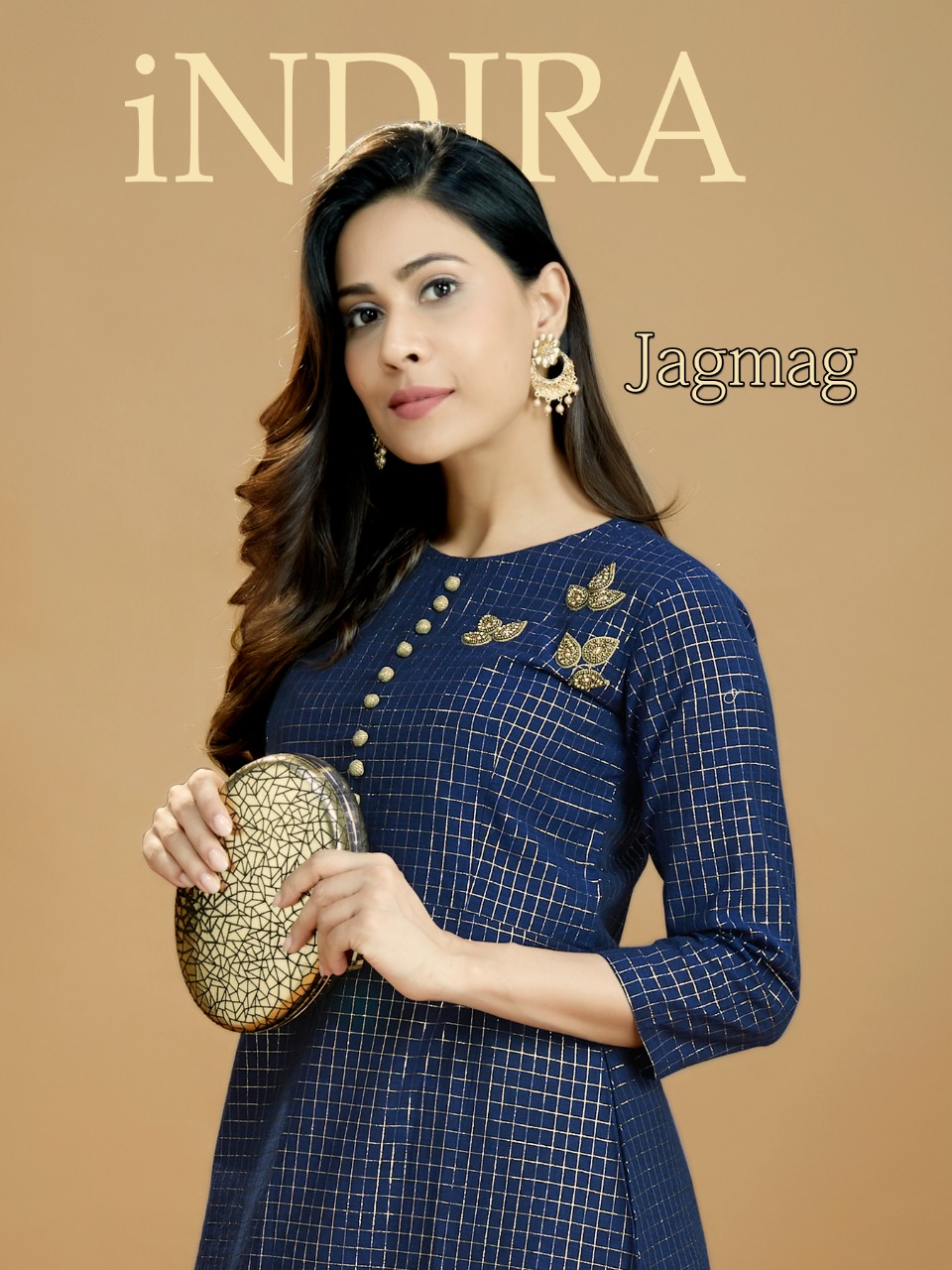 Indira Apparels Jagmag Cotton Slub With Handwork 1 Piece Kurti Collection