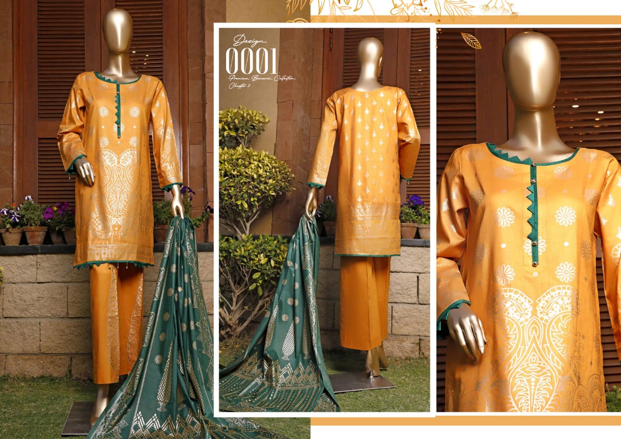 Farooq Textiles Moosajee Banarasi Vol 2 Cambric Original Pakistani Suits