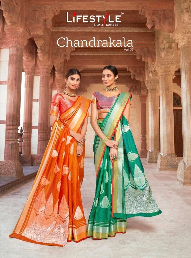 Chandrakala Vol 6 By Lifestyle Silk Festival Wear Fancy Saree