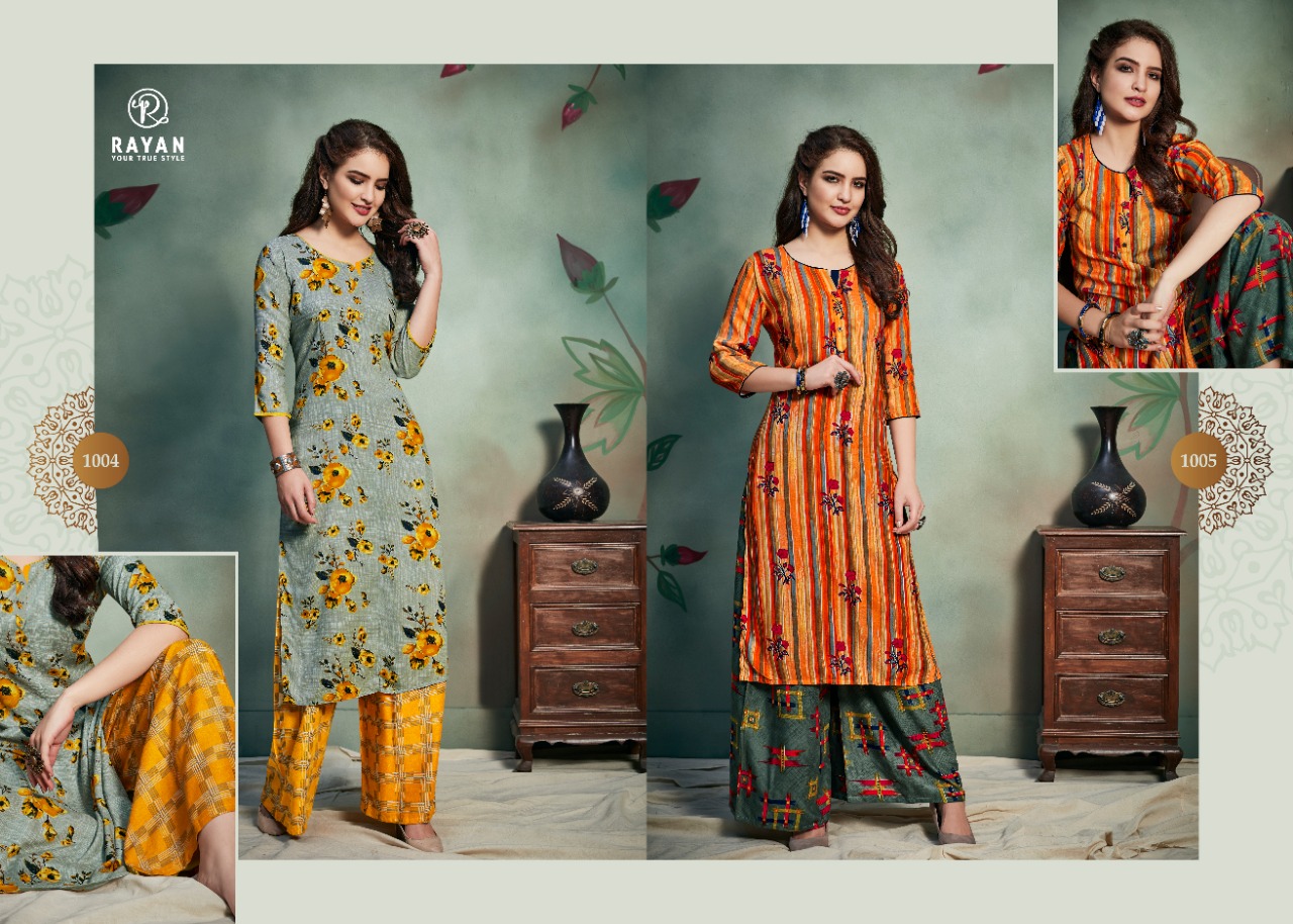 Rayan Present Alaska By Rani Rayon Printed Top With Palazzo Ethnic Store