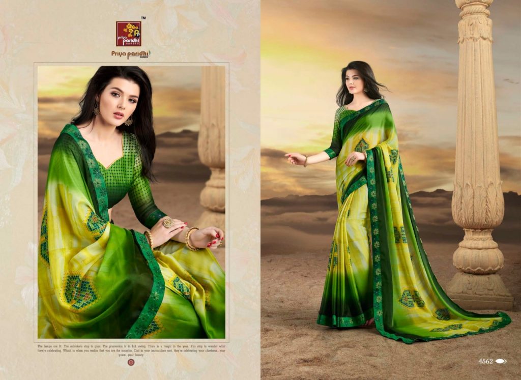 Mridul By Priya Paridhi Printed Casual Wear Fancy Saree Wholesaler Supplier