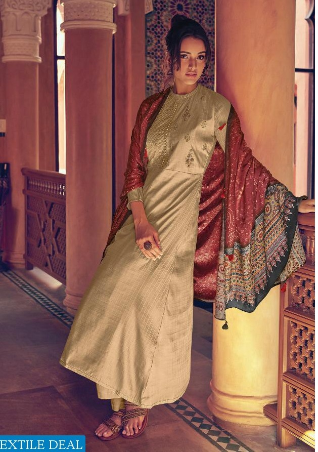 Ajrakh By Varsha Tussar Silk With Handwork Salwar Kameez Wholesaler