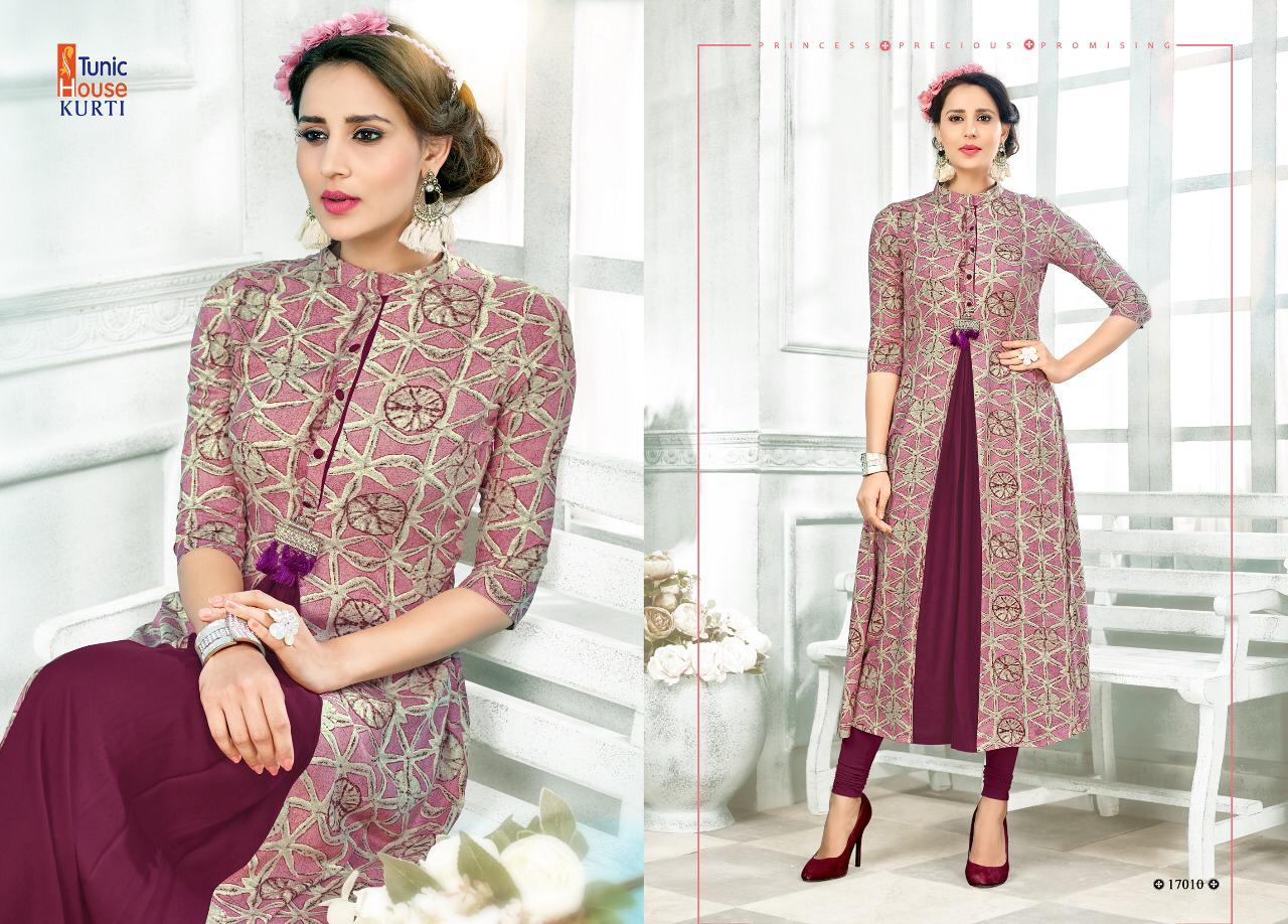 Rukshar Vol 2 By Tunic Viscose Rayon Printed Party Wear Kurti