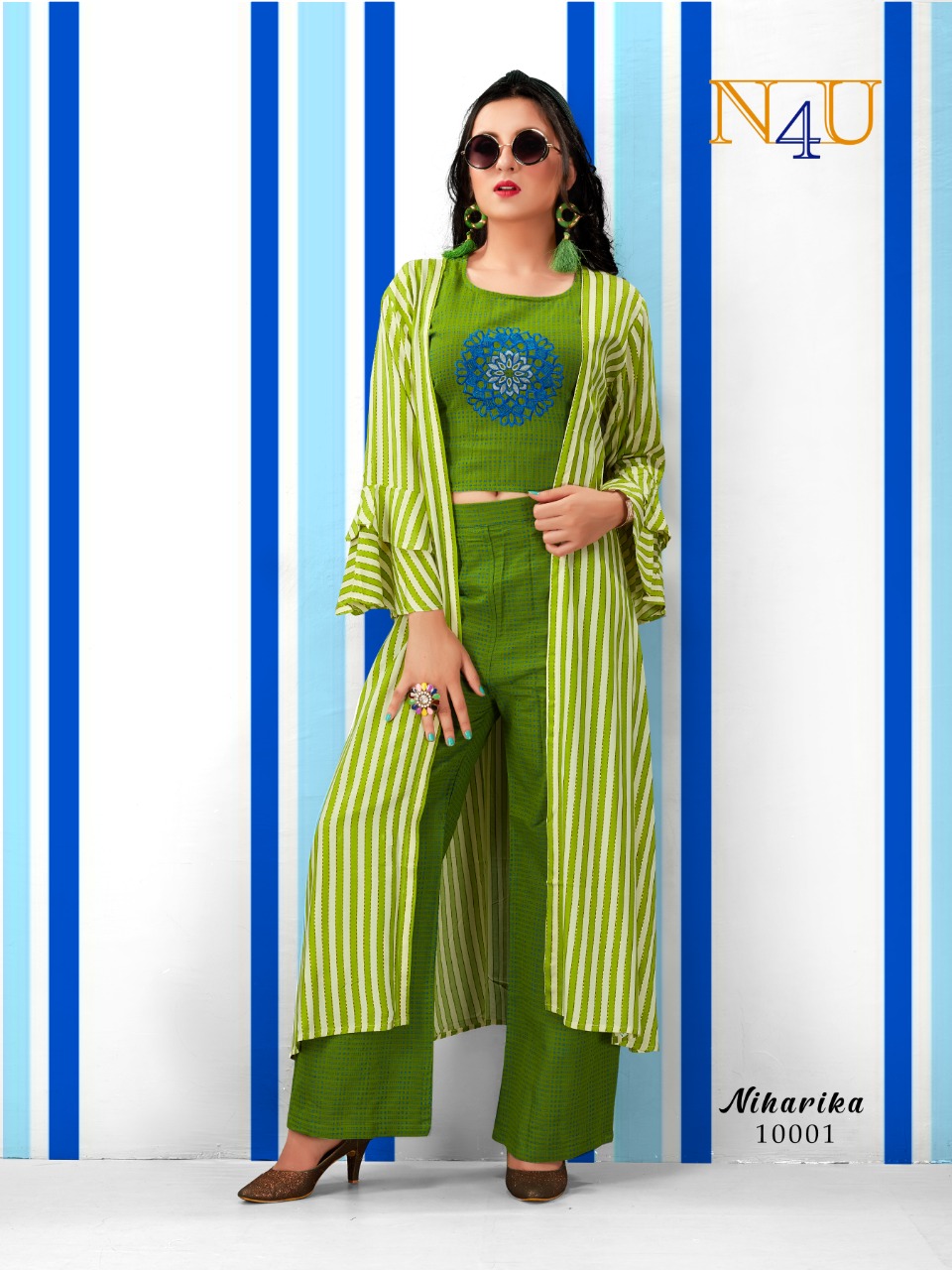 Niharika By Neha Fashion Rayon Cotton Top Bottom With Jacket Concept