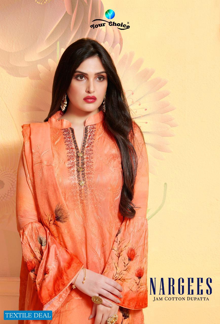 Nargis By Your Choice Jam Silk Embroidery Designer Salwar Kameez Collection