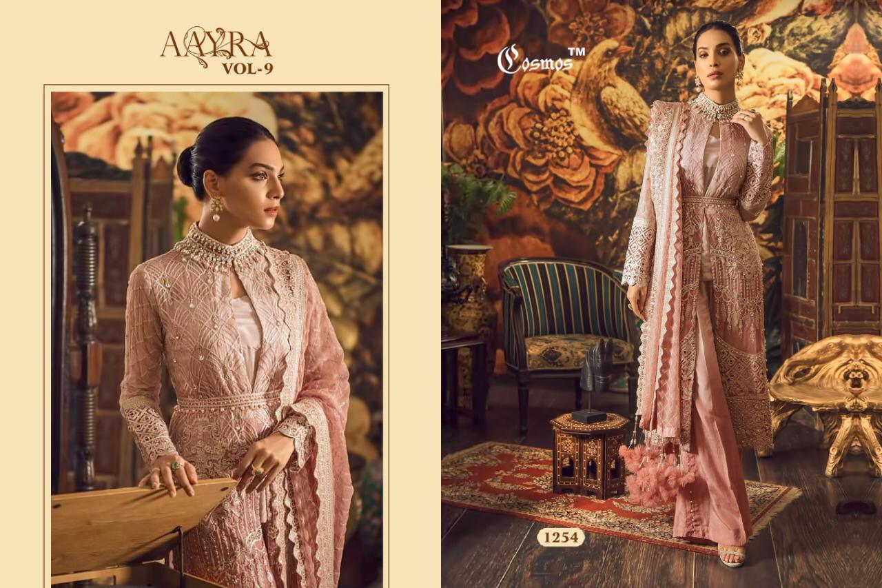 Aayra Vol 9 By Cosmos Georgette Pakistani Salwar Kameez Designs