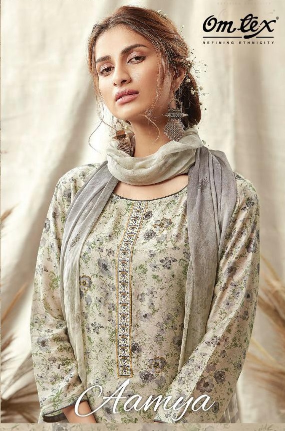 Omtex Aamya Silk Digital Printed With Handwork Salwar Kameez