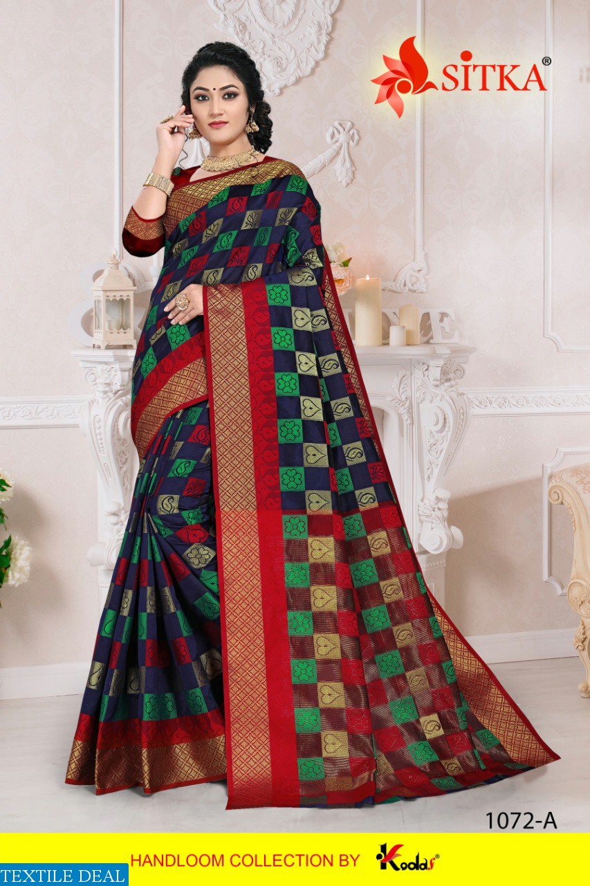 Sitka Rangoon 1072 Wholesale Cotton Silk Saree Supplier In Surat