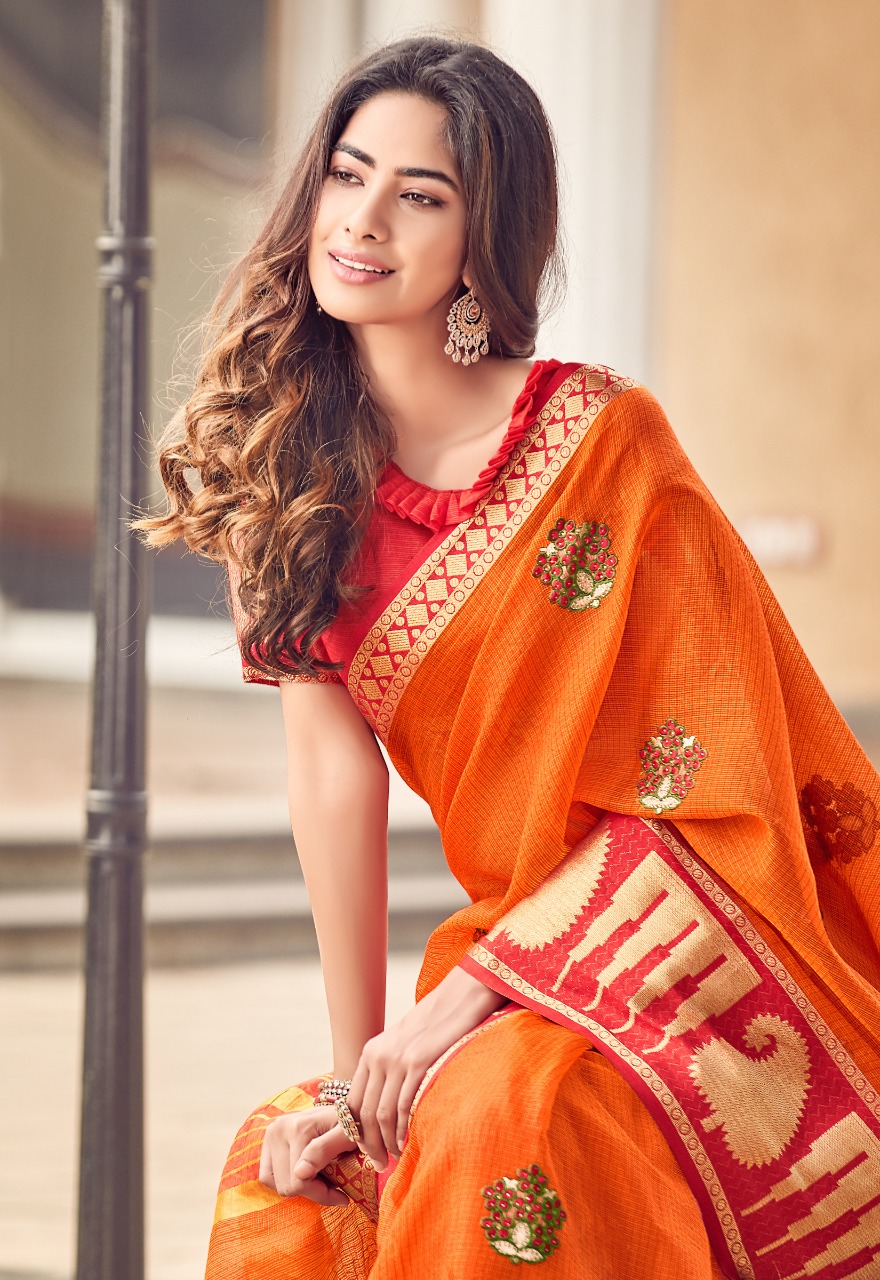 Urvashi By Shangrila Weaving Jacquard Ethnic Wear Saree Collection