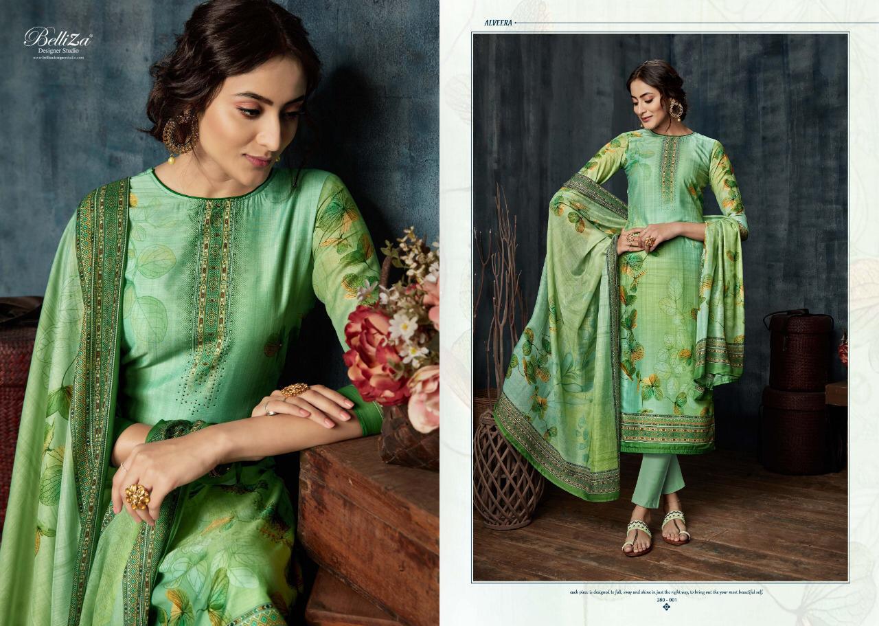 Alveera By Belliza Cotton Muslin Silk Casual Wear Salwar Kameez Wholesaler