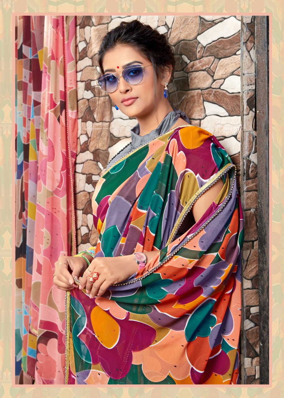 Sr Brand Present B Star Heavy Weightless Printed Fancy Saree Wholesaler