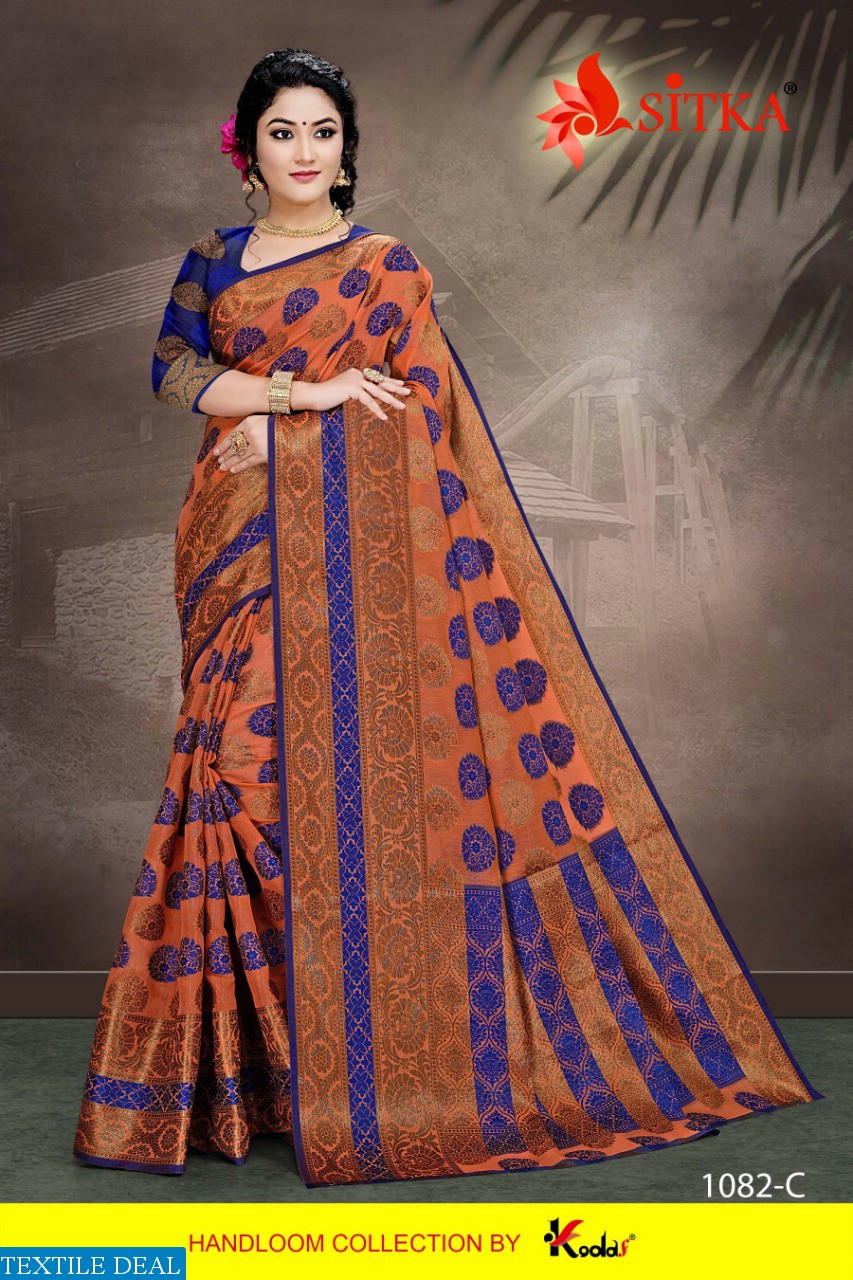 Sitka Benzer 1082 Cotton Weaving Soft Saree Collection