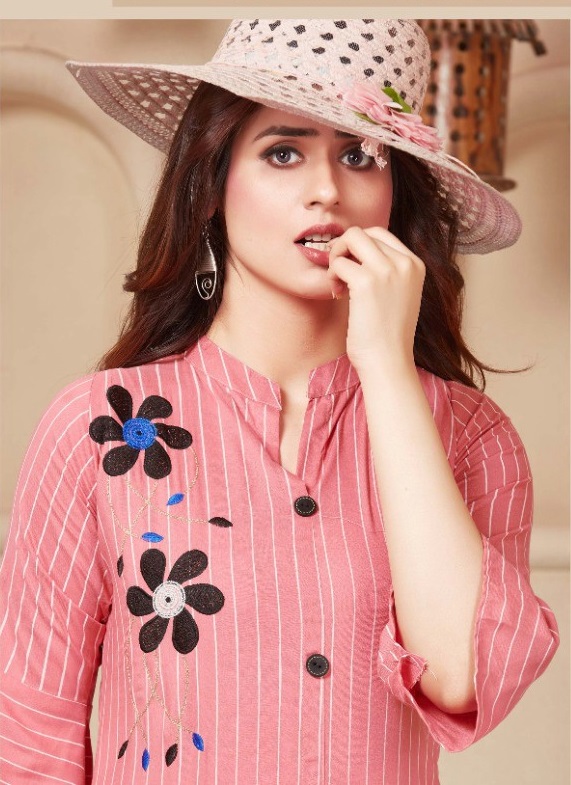 Rung Present Desire Rayon Designer Kurti Catalogue