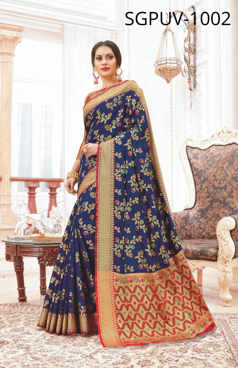 Sangam Present Purva Heavy Banarasi Silk Saree Wholesaler