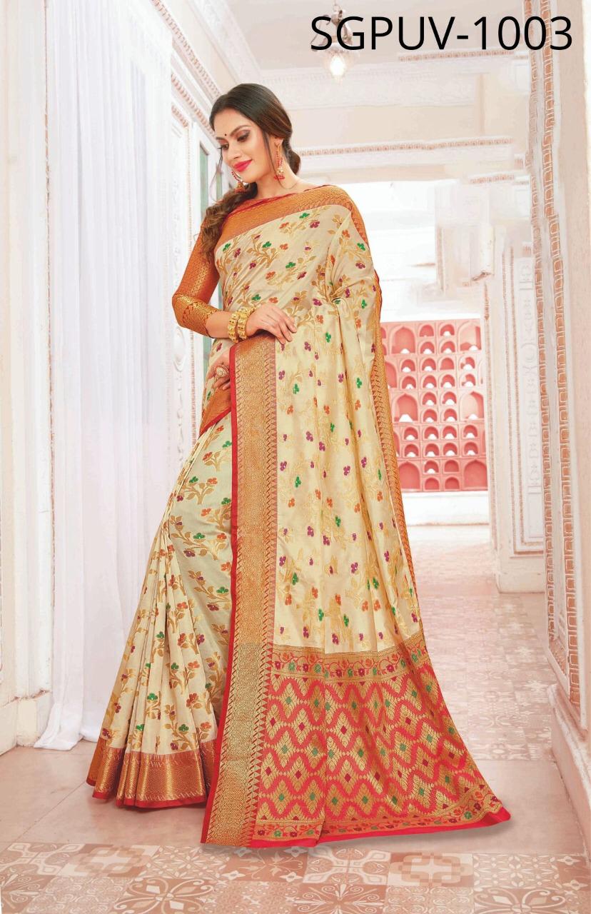 Purva By Sangam Banarasi Silk Designer Saree