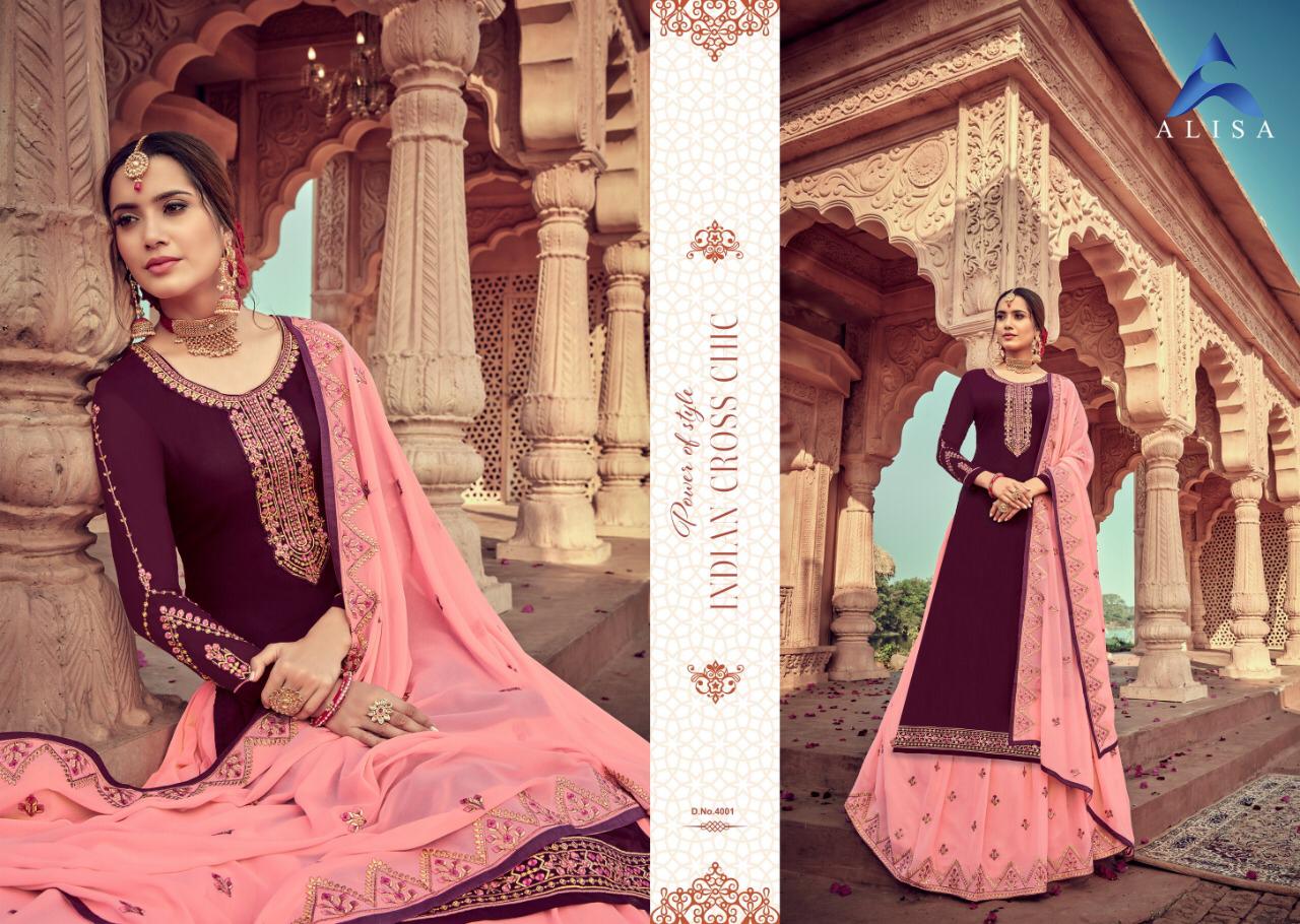 Alisa Kiara Vol 2 Satin Georgette Ghaghra Style Suits