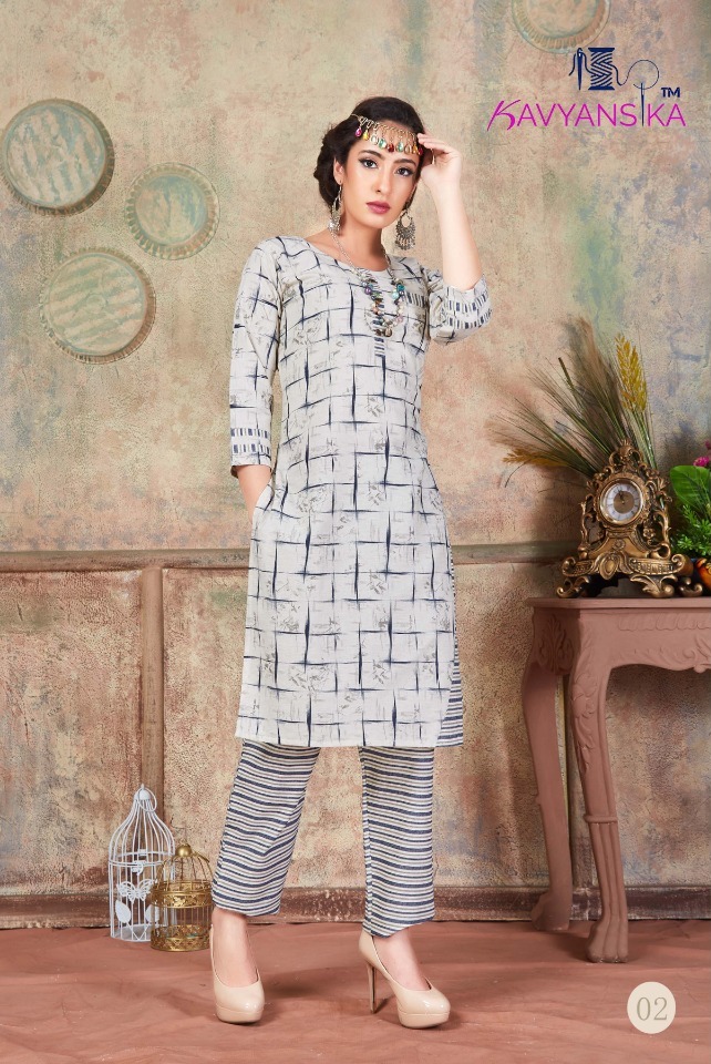 Fiesa By Kavyansika Linen Cotton Designer Kurti And Pant Collection