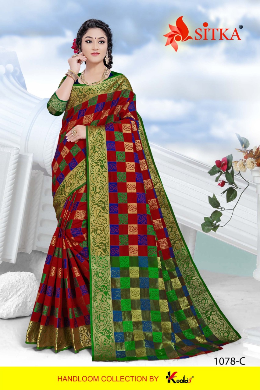 Rangoon 1078 By Sitka Handloom Silk Saree Seller