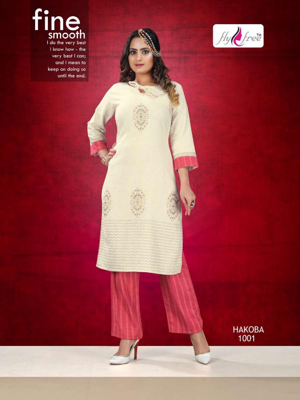 Hakoba By Fly Free Rayon Fancy Kurti Wholesaler