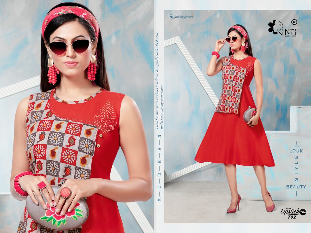 Kinti Lipstick Vol 7 Rayon Casual Wear Kurti