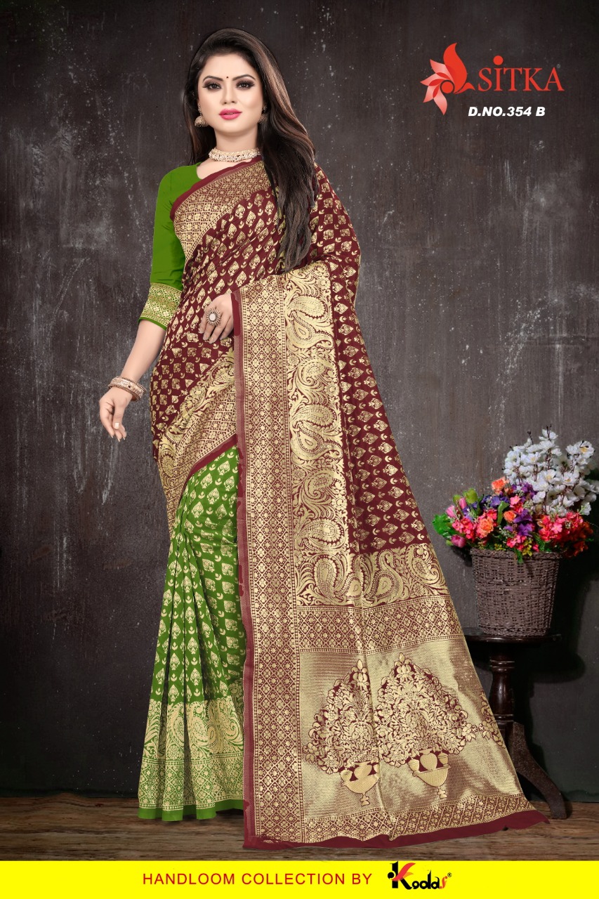 Taal 354 By Sitka Handloom Silk Festival Wear Saree