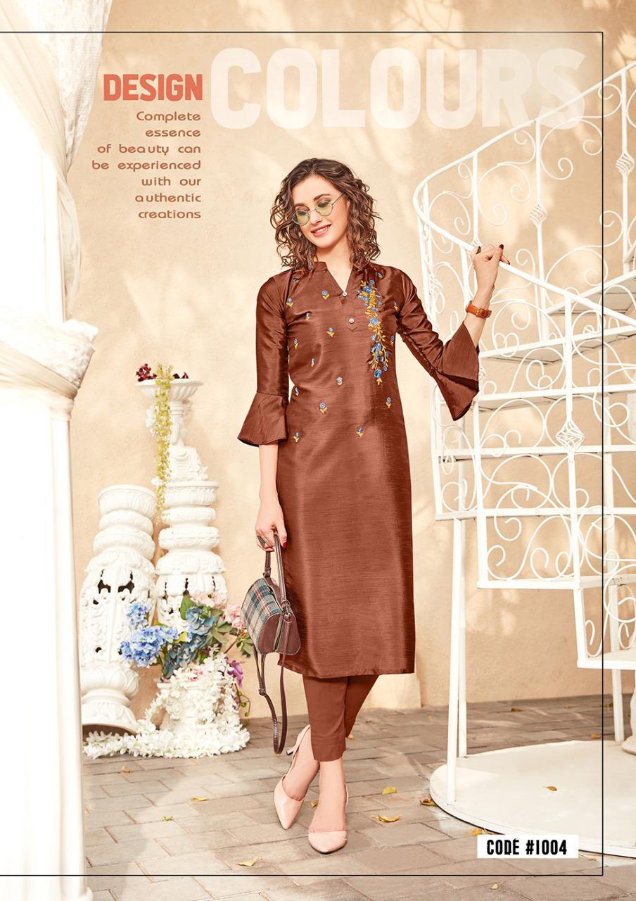 Amaya By Riya Designer Silk Designer Kurti Catalogue