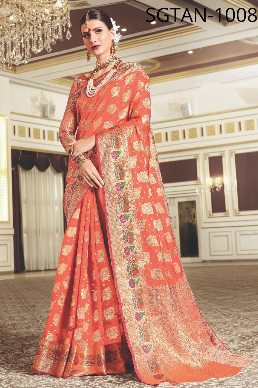 Tanu Shree By Sangam Silk Delightful Ladies Saris Wholesaler