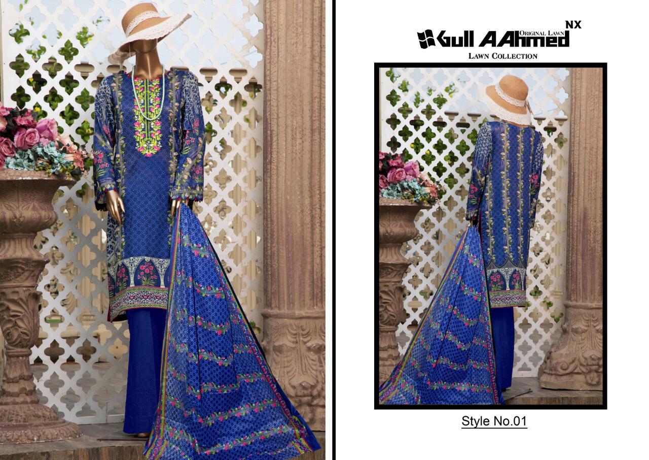 Gull Ahmed Nx Pakistani Printed Lawn Salwar Suit