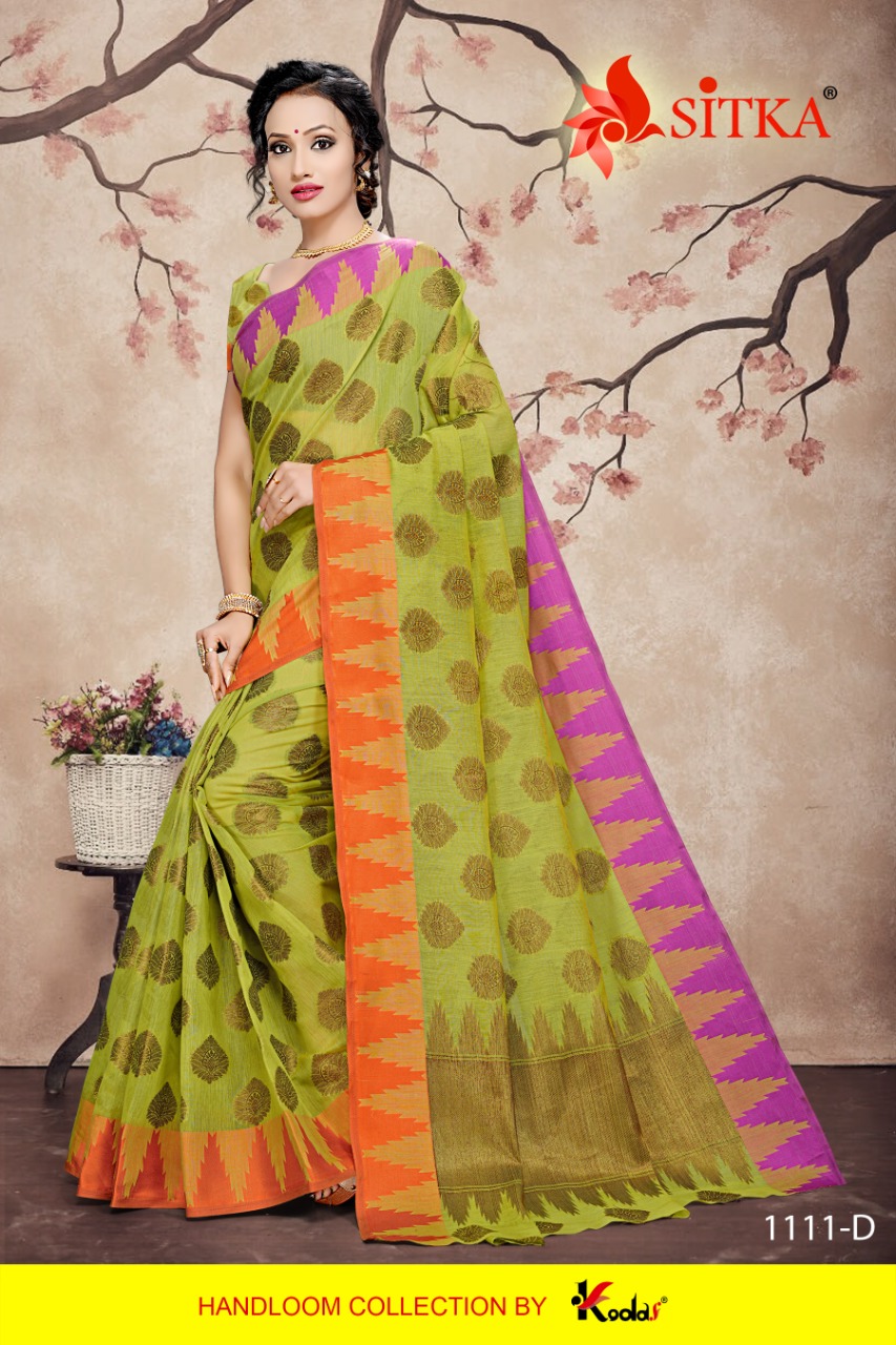 Sitna Benzer 1111 Cotton Weaving Fancy Saree