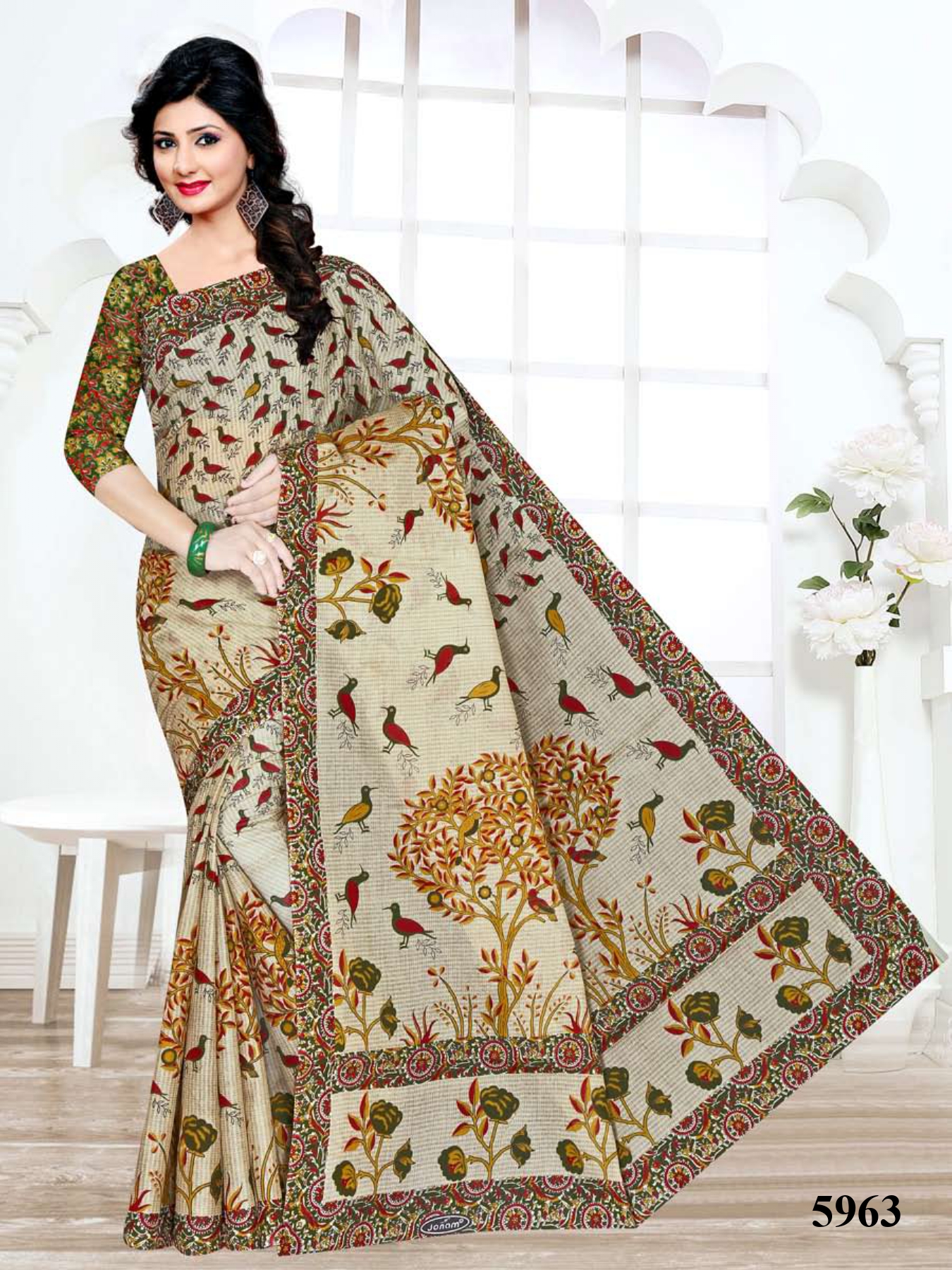 Jonam Jonal Kulvadhu Vol 37 Printed Pure Cotton Saree Wholeseller