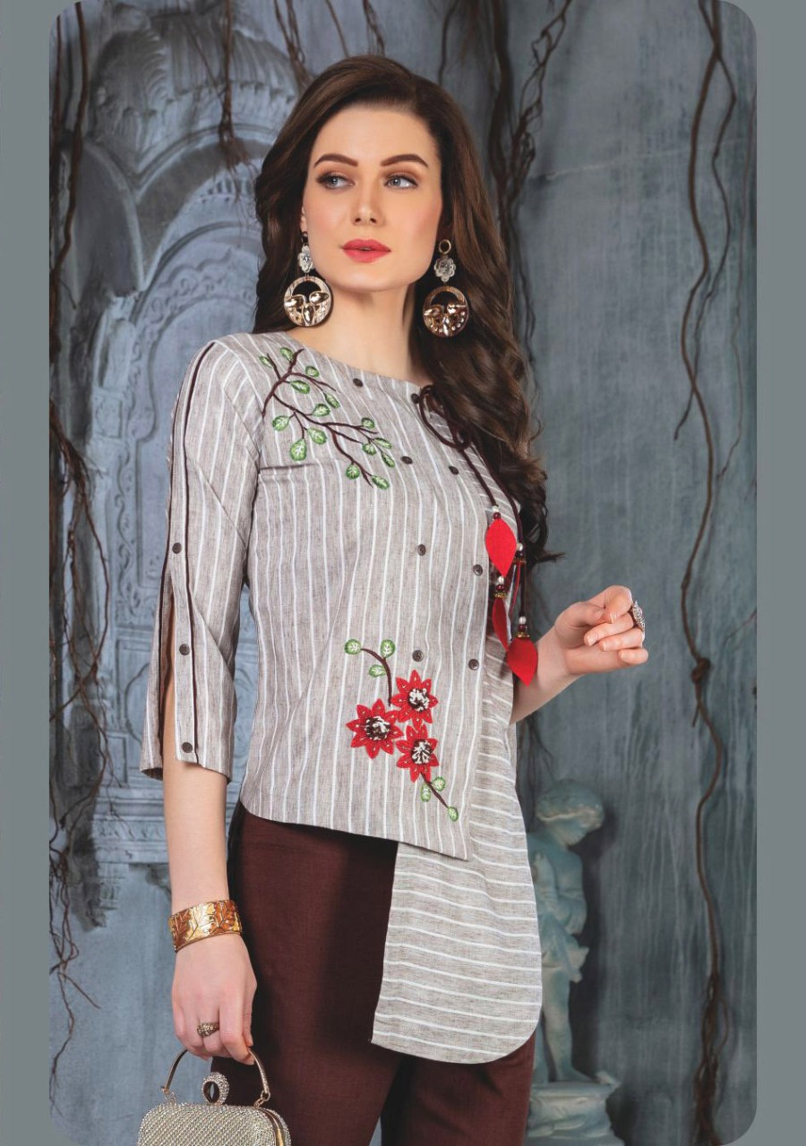 Wanna Majestic Rayon Base Exclusive New Design Style Kurti With Bottom Collections