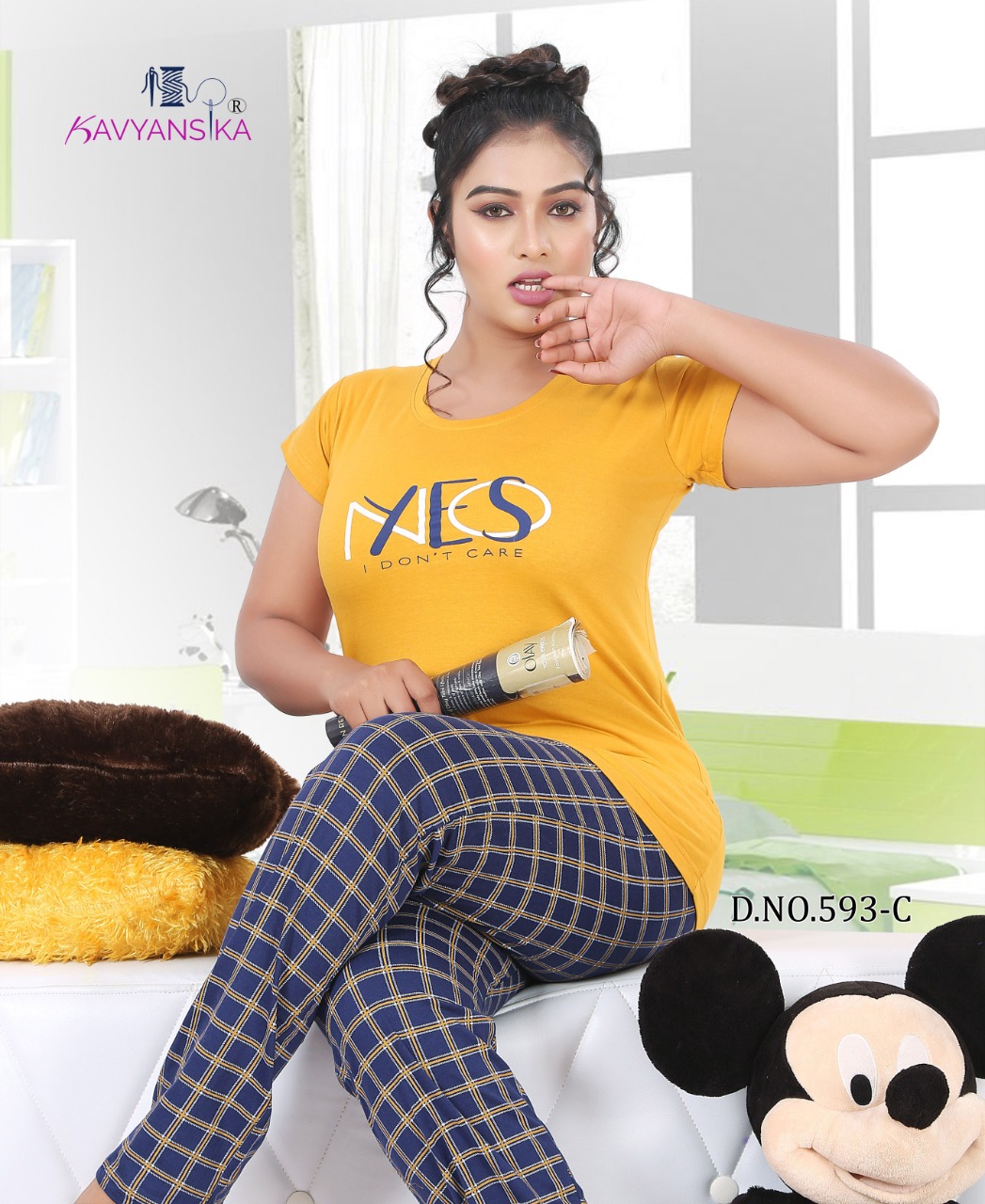 Night Suit Vol 593 By Kavyansika Premium Hosiery Cotton Night Suit