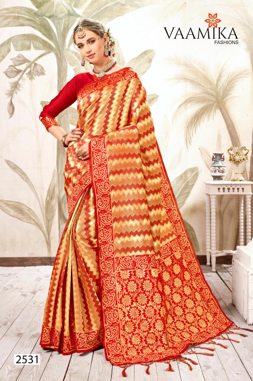 Vamika Fashion Kanjivaram Silk Series 2531-2540 Pure Silk Saree