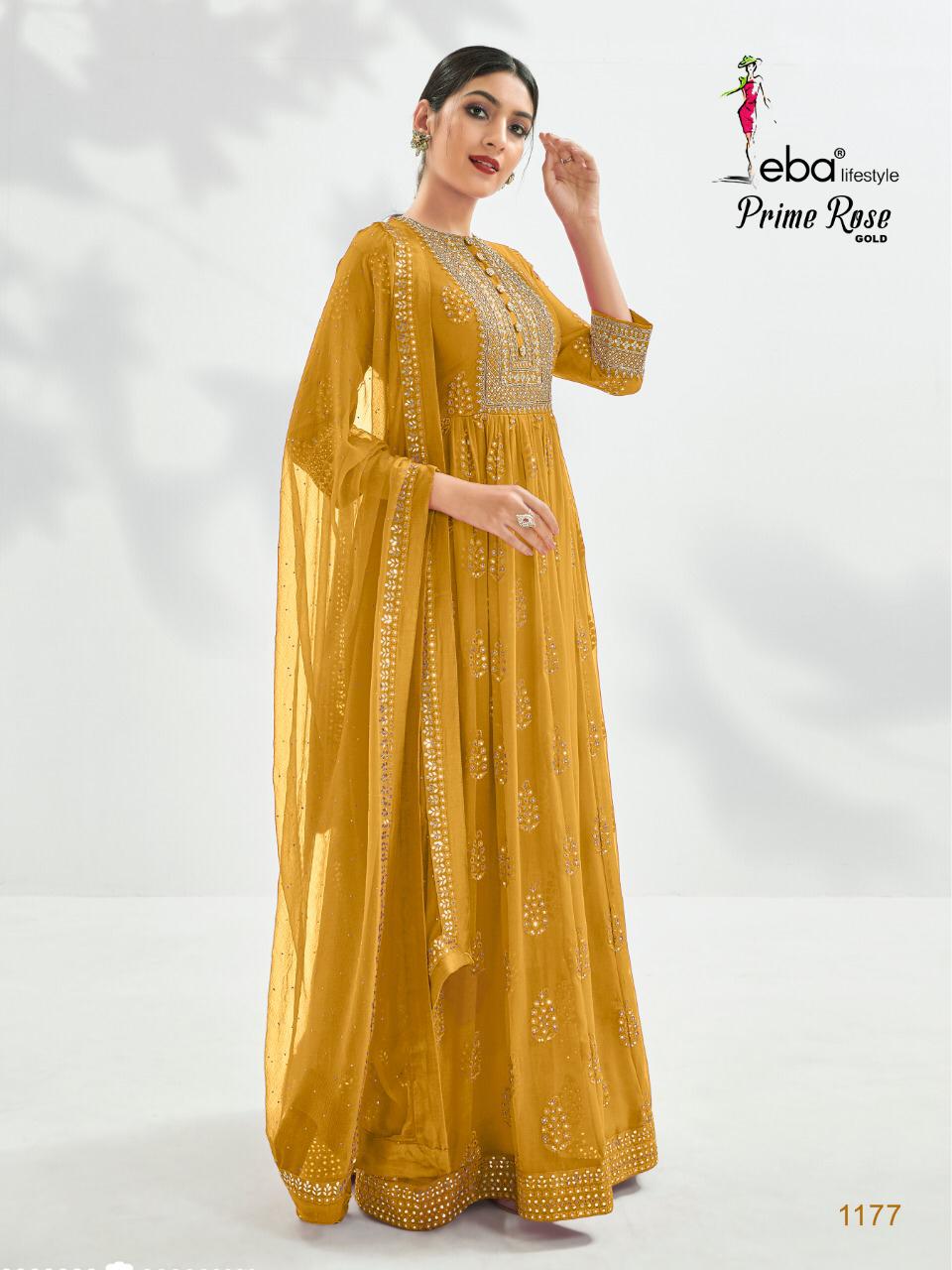 Eba Lifestyle Prime Rose Gold Series 1177-1180 Fancy Long Salwar Kameez