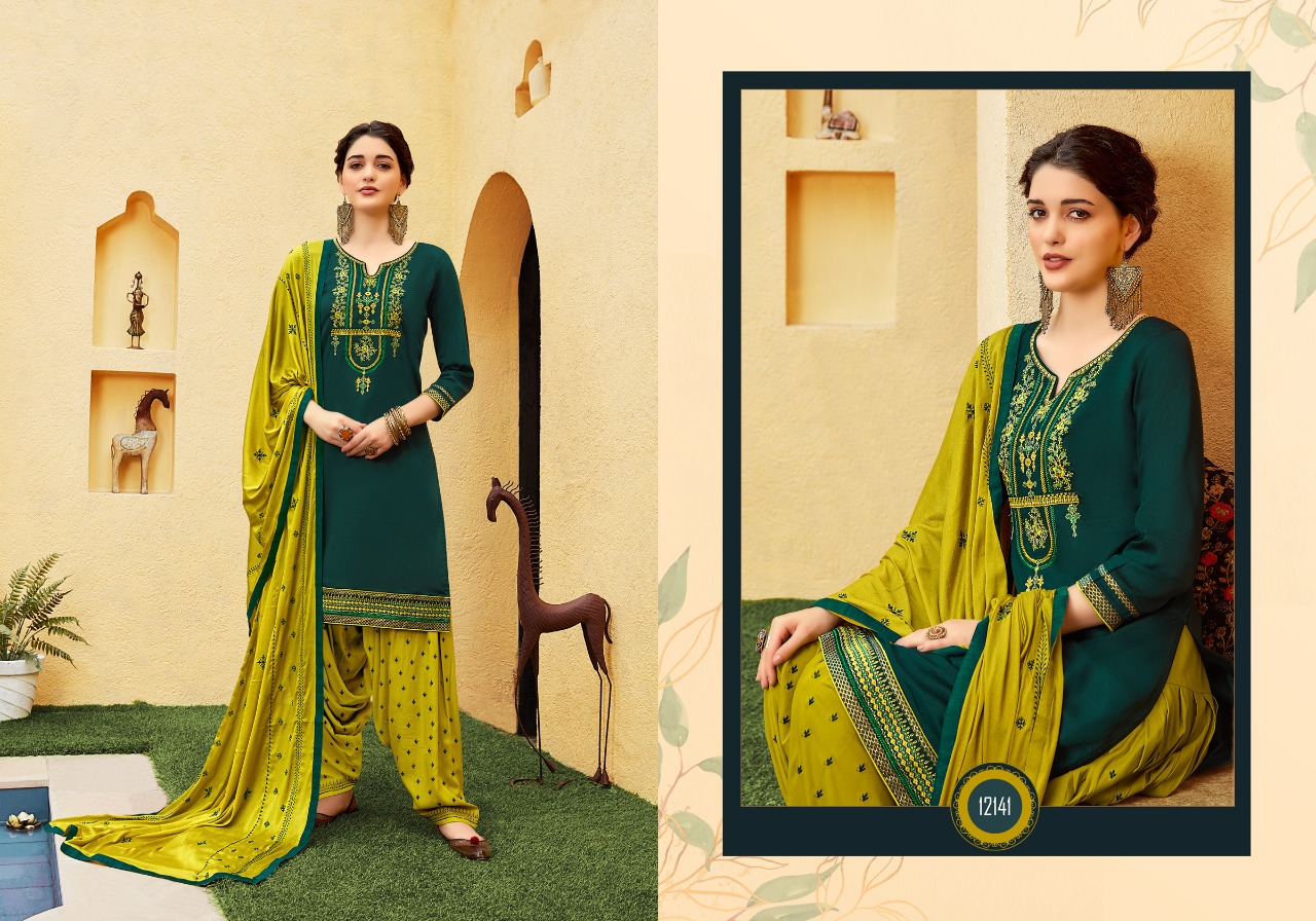 Kalaroop By Kajree Fashion Of Patiyala Vol 27 12141-12150 Cotton Satin Suits